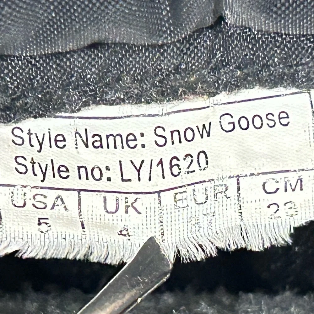 Sorel Big Kids/Youth Black/Grey Snow Goose Insulated Snow Winter Boots SZ 5